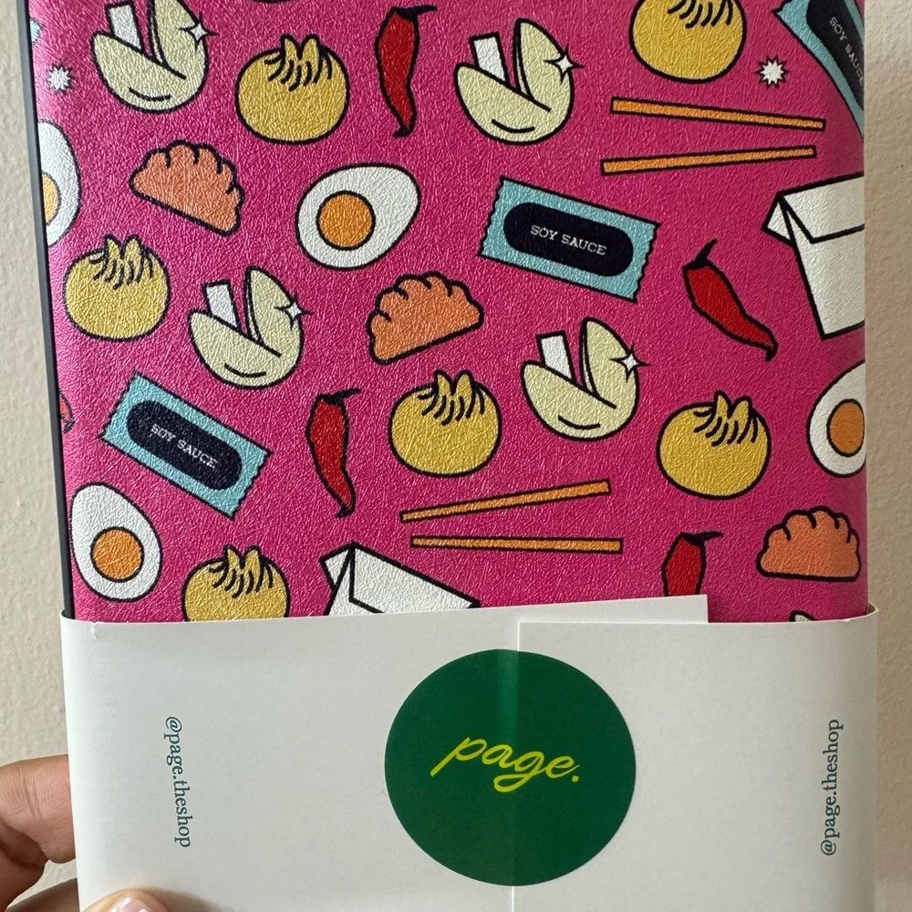 Page the Shop- Pink Kindle Paperwhite Case with Food Print